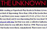the unknown