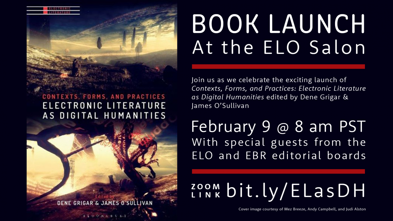 E-lit as DH Book Launch Feb 9